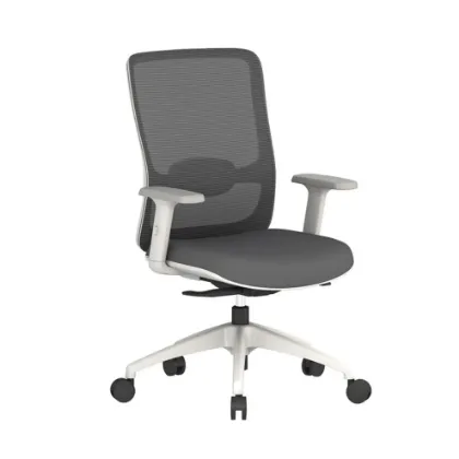 Orion mesh back manager’s chair with seat slider, built-in lumbar support, synchro-tilt, tilt lock, adjustable arms, and woven nylon mesh