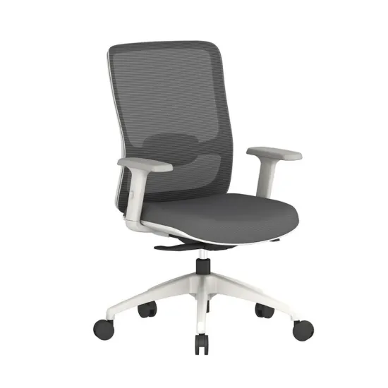Orion mesh back manager’s chair with seat slider, built-in lumbar support, synchro-tilt, tilt lock, adjustable arms, and woven nylon mesh