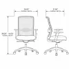 Orion mesh back manager’s chair with seat slider, built-in lumbar support, synchro-tilt, tilt lock, adjustable arms, and woven nylon mesh