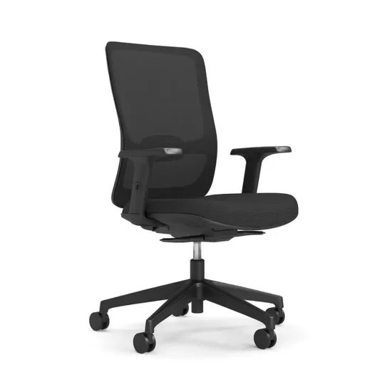 Orion mesh back manager’s chair with seat slider, built-in lumbar support, synchro-tilt, tilt lock, adjustable arms, and woven nylon mesh