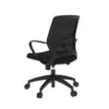Orion mesh back conference chair with black frame, fixed loop arms, premium woven nylon mesh, adjustable seat height, swivel, and spring tilt