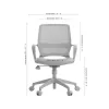 Orion mesh back conference chair with black frame, fixed loop arms, premium woven nylon mesh, adjustable seat height, swivel, and spring tilt