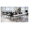 Orion mesh back guest chair with black frame, built-in lumbar support, woven nylon mesh seat and back, included glides and casters, and Black or Pewter mesh options