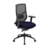 Starlight high back luxe ergonomic task chair with textured mesh back, seat slider, 4D adjustable arms, height-adjustable lumbar support, synchro-tilt, and black frame