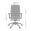 Starlight high back luxe ergonomic task chair with textured mesh back, seat slider, 4D adjustable arms, height-adjustable lumbar support, synchro-tilt, and black frame