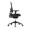 Starlight high back luxe ergonomic task chair with textured mesh back, seat slider, 4D adjustable arms, height-adjustable lumbar support, synchro-tilt, and black frame