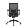 Starlight high back luxe ergonomic task chair with textured mesh back, seat slider, 4D adjustable arms, height-adjustable lumbar support, synchro-tilt, and black frame