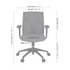 Starlight mid back ergonomic task chair with breathable mesh back, molded waterfall seat, adjustable arms, synchro-tilt, and black five-star base