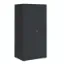 Oversized commercial steel storage cabinet with four adjustable shelves, welded construction, and secure three-point locking doors.