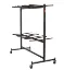 OfficeSource commercial folding chair storage cart with heavy-duty welded steel frame, swivel casters, and high-capacity folding chair storage.