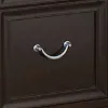 68-inch double pedestal executive desk in rich espresso hardwood veneer with locking file drawers, keyboard drawer, and traditional executive styling.