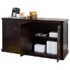 Markle 68-inch buffet storage cabinet with rich espresso hardwood veneer, four doors, adjustable shelves, and executive office styling.