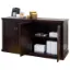 Markle 68-inch buffet storage cabinet with rich espresso hardwood veneer, four doors, adjustable shelves, and executive office styling.