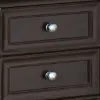 Markle 68-inch buffet storage cabinet with rich espresso hardwood veneer, four doors, adjustable shelves, and executive office styling.