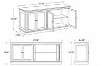 Markle 68-inch buffet storage cabinet with rich espresso hardwood veneer, four doors, adjustable shelves, and executive office styling.
