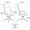 Executive high back office chair with polished chrome frame, premium black upholstery, and ergonomic design.