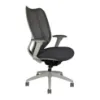 Buzz Seating Cloud black ergonomic office chair with mesh back, molded foam seat, seat slider, multi-function arms, and synchro-tilt mechanism
