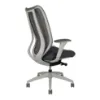 Buzz Seating Cloud black ergonomic office chair with mesh back, molded foam seat, seat slider, multi-function arms, and synchro-tilt mechanism