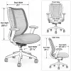 Buzz Seating Cloud black ergonomic office chair with mesh back, molded foam seat, seat slider, multi-function arms, and synchro-tilt mechanism