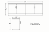 Picture of Double Storage Cabinet Credenza with Locking Doors and Adjustable Shelves 38"h